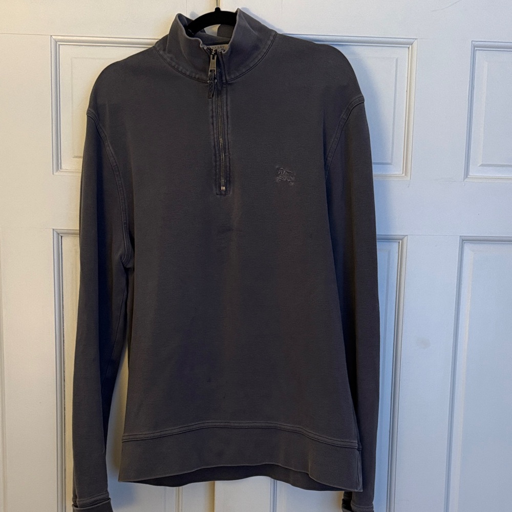 Burberry Men's Charcoal Zip-Up Sweatshirt